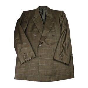 KITON WILKES BASHFORD 100% Wool Men's Napoli‎ Blazer 40 Brown Houndstooth Jacket